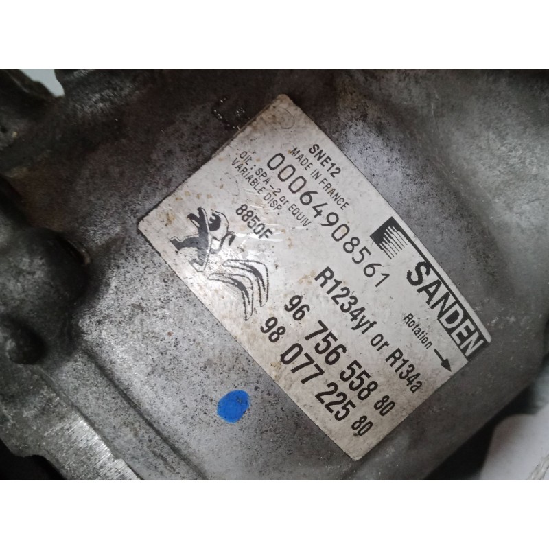 Recambio de compresor aire acondicionado para peugeot 208 i (ca_, cc_) 1.6 hdi / bluehdi 75 referencia OEM IAM 9675655880 980772