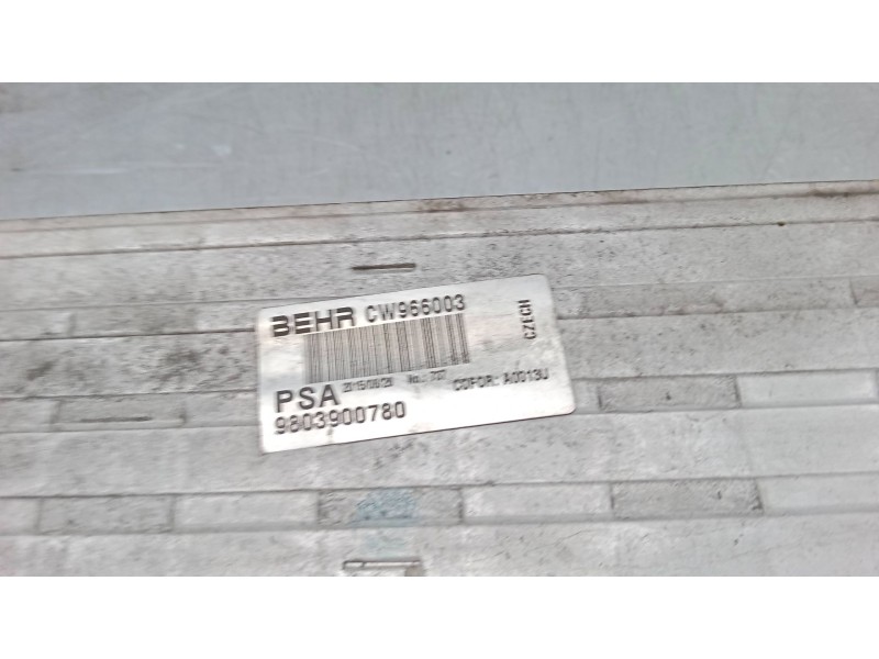 Recambio de intercooler para peugeot 208 i (ca_, cc_) 1.6 hdi / bluehdi 75 referencia OEM IAM 9803900780  