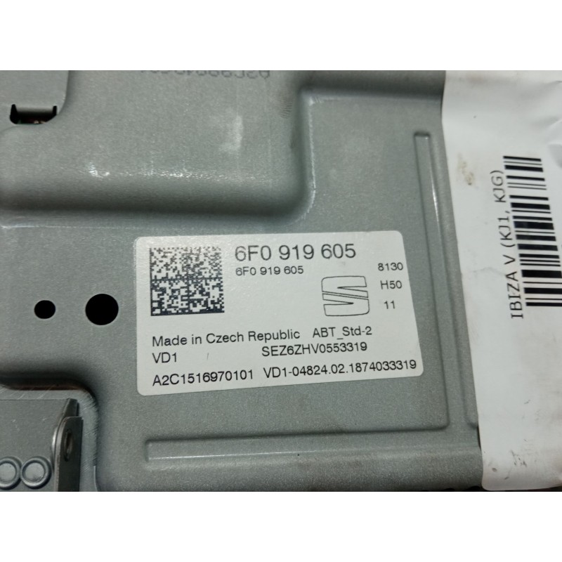 Recambio de pantalla multifuncion para seat ibiza v (kj1, kjg) 1.0 tsi referencia OEM IAM 6F0919605  