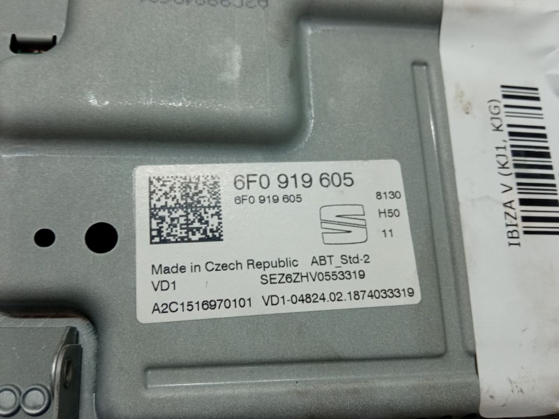 Recambio de pantalla multifuncion para seat ibiza v (kj1, kjg) 1.0 tsi referencia OEM IAM 6F0919605  