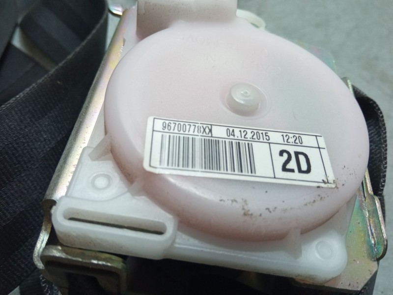 Recambio de cinturon seguridad trasero derecho para peugeot partner tepee 1.6 bluehdi 100 referencia OEM IAM   