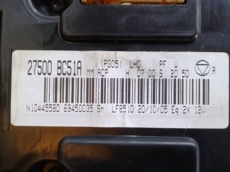 Recambio de mando climatizador para nissan micra iii (k12) 160 sr referencia OEM IAM 27500BC51A  