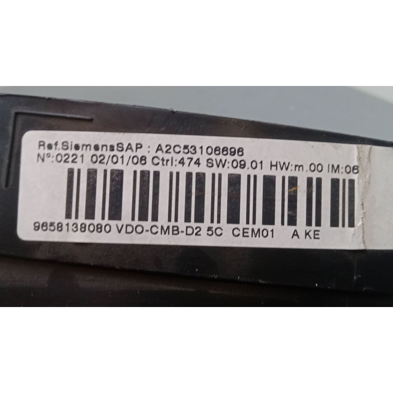 Recambio de cuadro instrumentos para peugeot 407 (6d_) 2.0 16v (6drfjc, 6drfje, 6drfjf) referencia OEM IAM 9658138080 A2C5310669