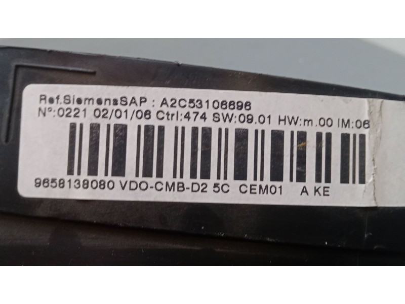 Recambio de cuadro instrumentos para peugeot 407 (6d_) 2.0 16v (6drfjc, 6drfje, 6drfjf) referencia OEM IAM 9658138080 A2C5310669