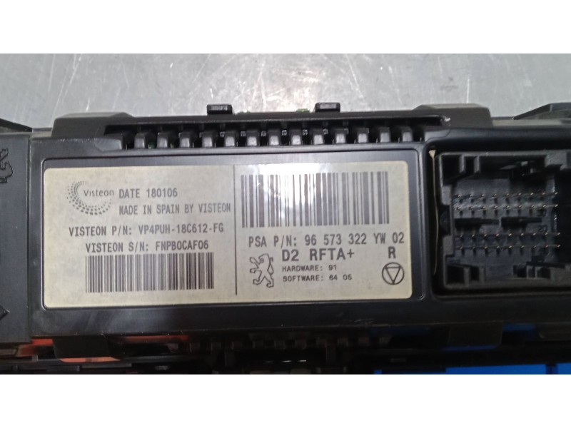 Recambio de mando climatizador para peugeot 407 (6d_) 2.0 16v (6drfjc, 6drfje, 6drfjf) referencia OEM IAM 96573322  