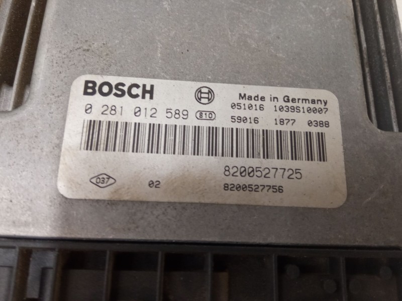 Recambio de centralita motor uce para renault grand scénic ii (jm0/1_) 1.9 dci (jm14) referencia OEM IAM 8200527725 0281012589 