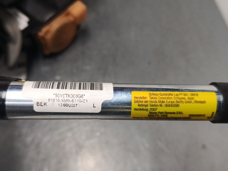 Recambio de cinturon seguridad delantero izquierdo para honda civic viii hatchback (fn, fk) 1.8 (fn1, fk2) referencia OEM IAM 30