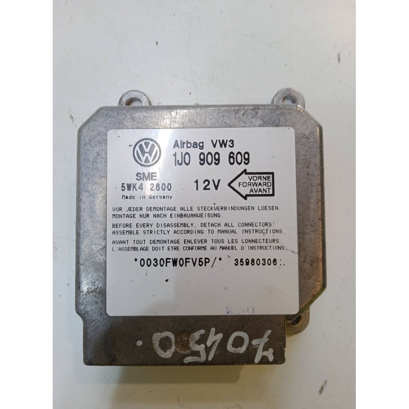 Recambio de centralita airbag para volkswagen new beetle (9c1, 1c1) 1.9 tdi referencia OEM IAM 1J0909609  5WK4 2800