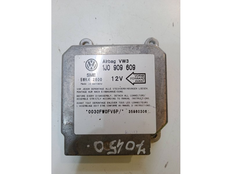 Recambio de centralita airbag para volkswagen new beetle (9c1, 1c1) 1.9 tdi referencia OEM IAM 1J0909609  5WK4 2800