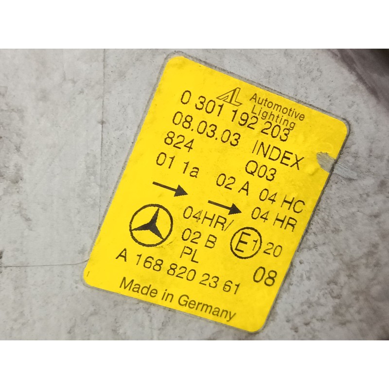 Recambio de faro izquierdo para mercedes-benz clase a (w168) a 210 (168.035, 168.135) referencia OEM IAM A1688202361  