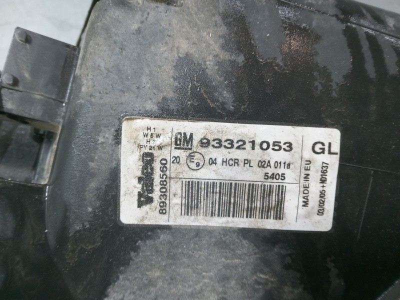 Recambio de faro derecho para opel meriva a monospace (x03) 1.6 16v (e75) referencia OEM IAM 93321053  