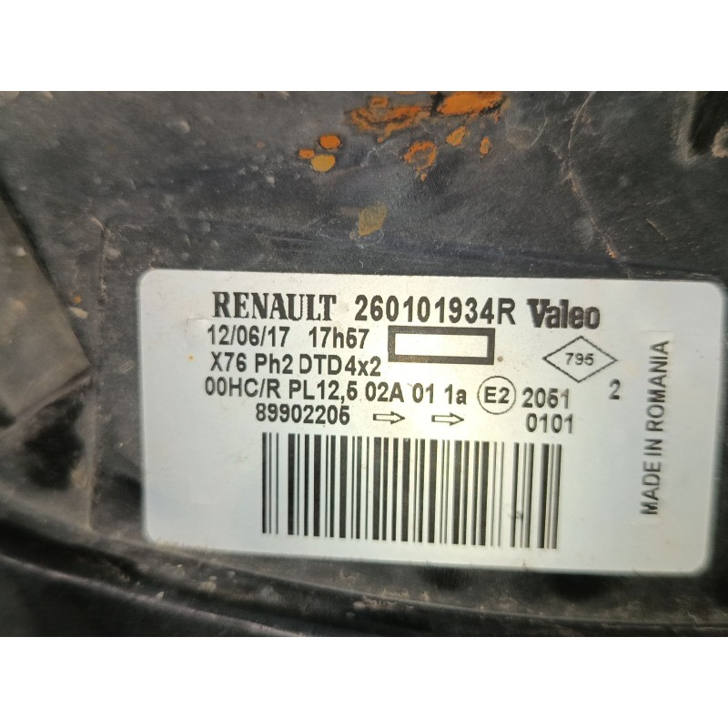 Recambio de faro derecho para renault kangoo express (fc0/1_) 1.2 (fc01, fc0a, fc0f) referencia OEM IAM 260101934R  