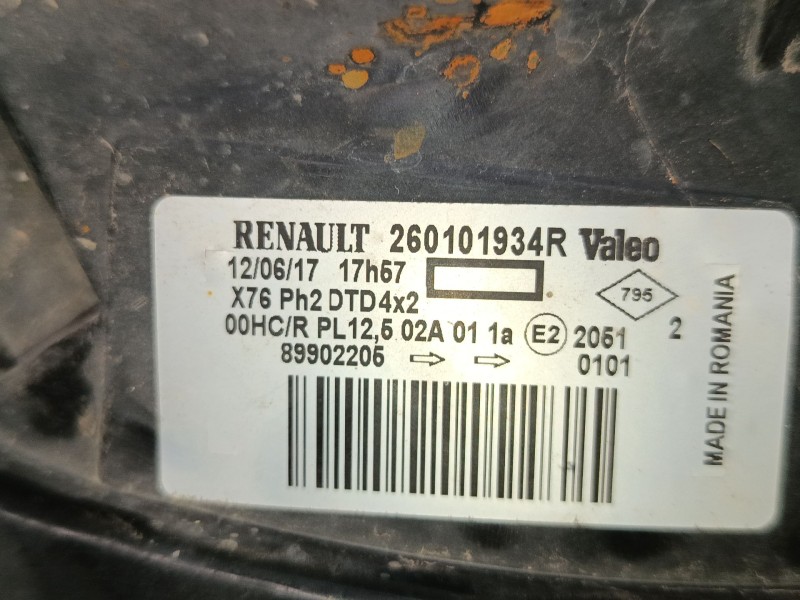 Recambio de faro derecho para renault kangoo express (fc0/1_) 1.2 (fc01, fc0a, fc0f) referencia OEM IAM 260101934R  