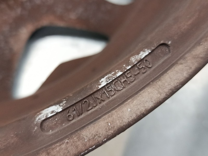 Recambio de llanta alumino 15´´ para renault espace iii (je0_) 3.0 v6 24v (je0g, je0r) referencia OEM IAM 65JX15 ET 50  