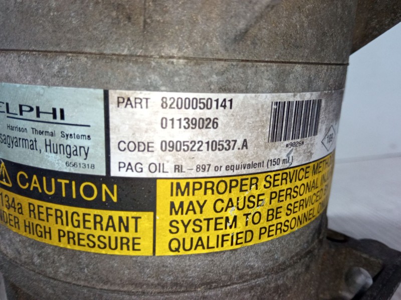 Recambio de compresor a/a para renault megane ii (bm0/1_, cm0/1_) 1.6 16v (bm0c, cm0c) referencia OEM IAM 8200050141 01139026 09