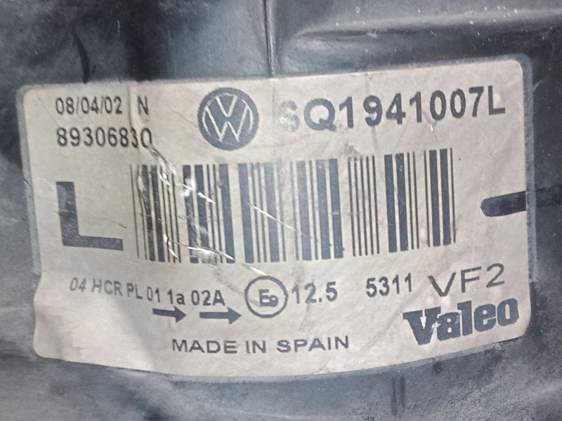 Recambio de faro izquierdo para volkswagen polo iv (9n_, 9a_) 1.9 tdi referencia OEM IAM 6Q1941007L  