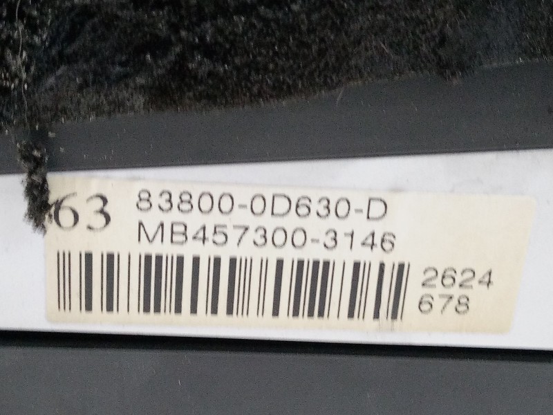 Recambio de cuadro instrumentos para toyota yaris (_p9_) 1.4 d-4d (nlp90_) referencia OEM IAM 838000D630D  
