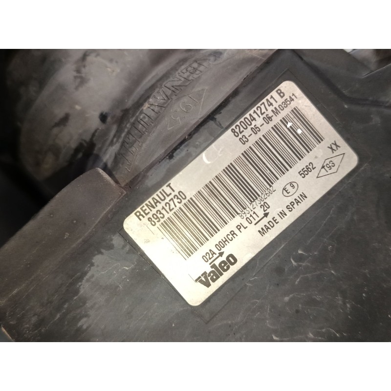 Recambio de faro izquierdo para renault megane ii (bm0/1_, cm0/1_) 1.5 dci (bm1e, cm1e) referencia OEM IAM 8200412741B  