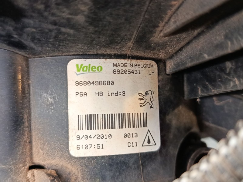 Recambio de faro antiniebla izquierdo para peugeot 308 i (4a_, 4c_) 1.4 16v referencia OEM IAM 9680498680  