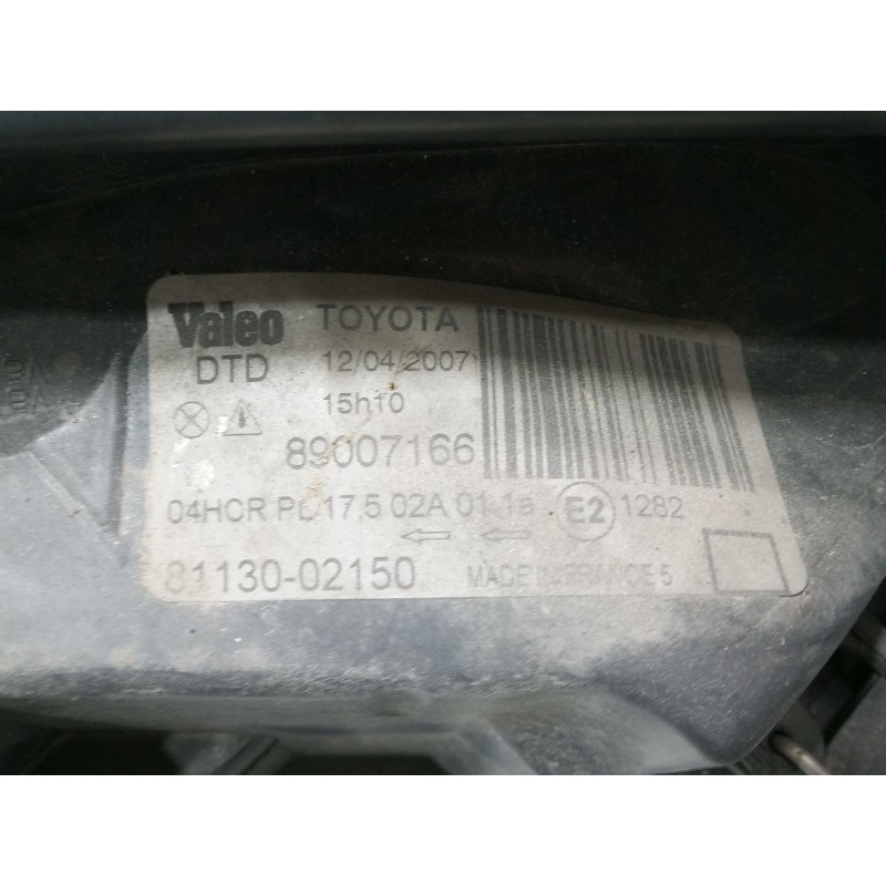 Recambio de faro derecho para toyota corolla (_e12_) 2.0 d-4d (cde120r_, cde120l_) referencia OEM IAM 8113002150  