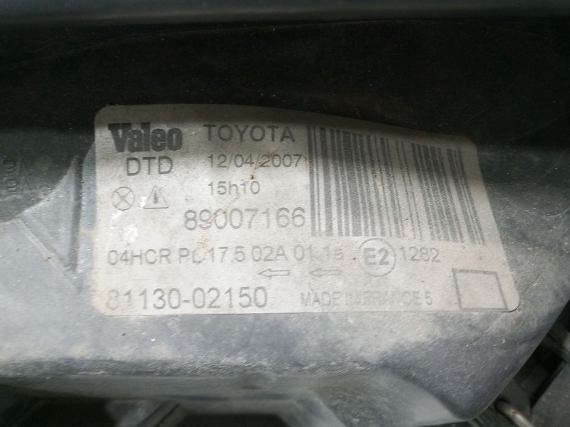 Recambio de faro derecho para toyota corolla (_e12_) 2.0 d-4d (cde120r_, cde120l_) referencia OEM IAM 8113002150  