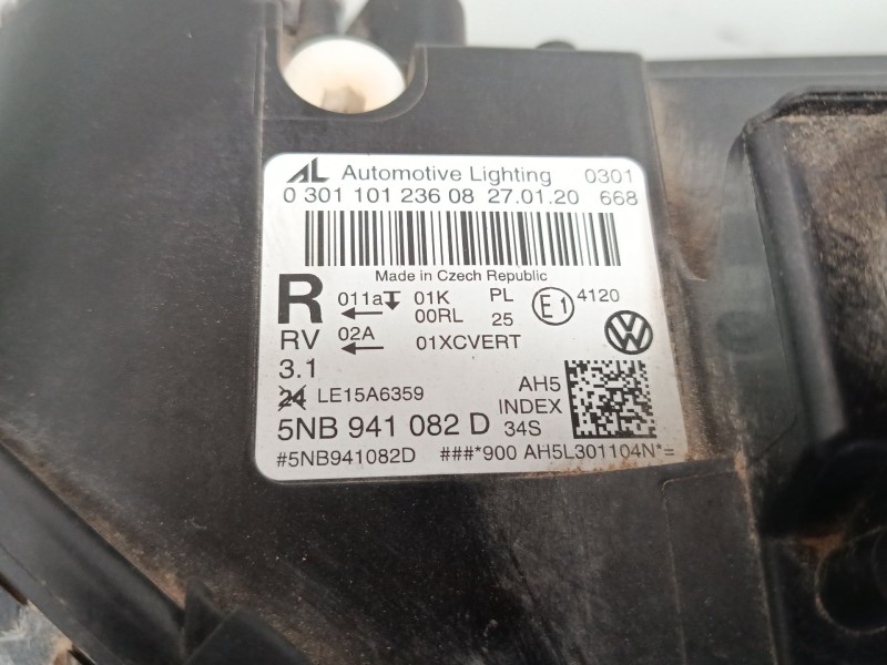 Recambio de faro derecho xenon para volkswagen tiguan (ad1, ax1) 2.0 tdi referencia OEM IAM 5NB941082D  