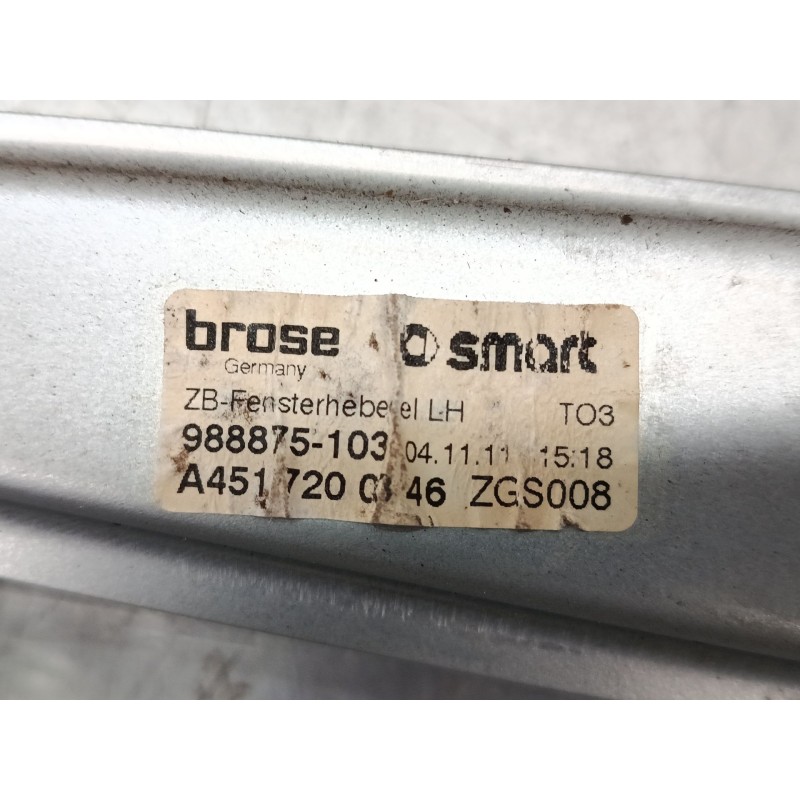 Recambio de elevalunas electrico delantero izquierdo para smart fortwo coupé (451) 1.0 (451.330, 451.334) referencia OEM IAM A45