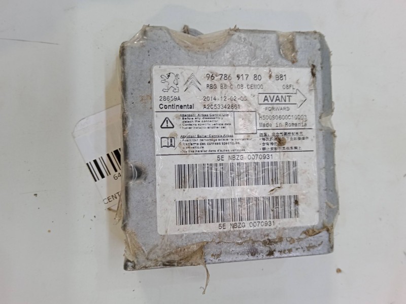 Recambio de centralita airbag para citroën ds5 1.6 hdi 115 referencia OEM IAM 9678691780  A2C53342861