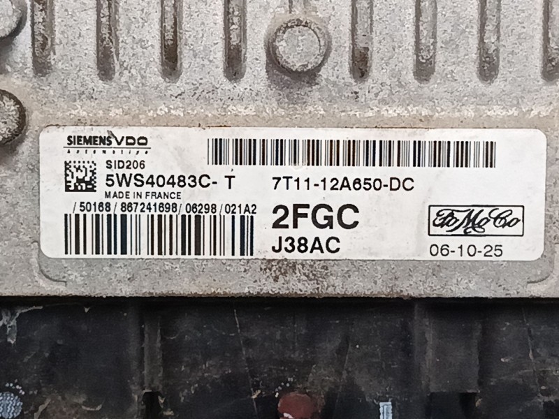 Recambio de centralita motor uce para ford tourneo connect 1.8 tdci referencia OEM IAM 7T1112A650DC  