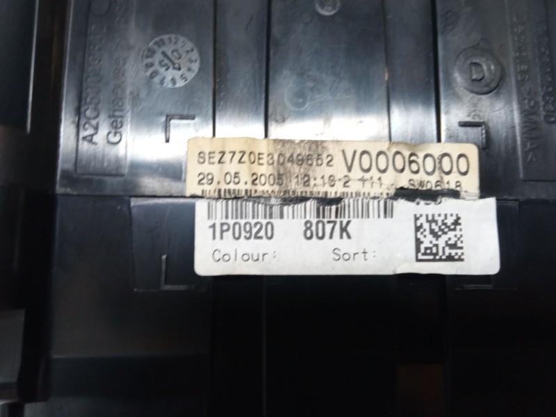 Recambio de cuadro instrumentos para seat leon (1p1) 1.4 16v referencia OEM IAM 1P0920807E 110080368018 