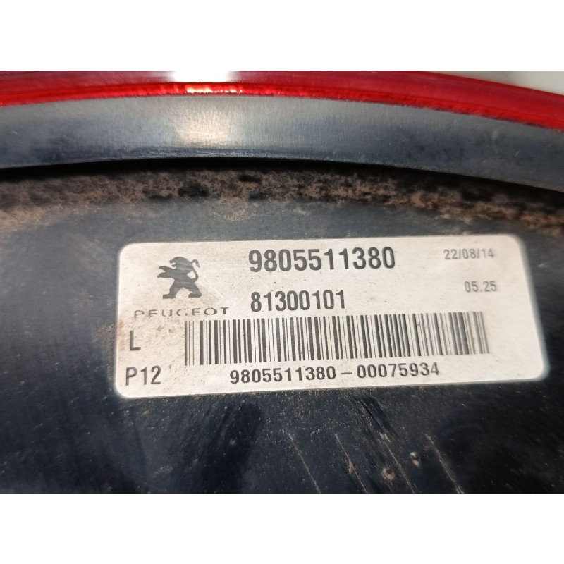 Recambio de piloto trasero porton izquierdo para peugeot 3008 i monospace (0u_) 1.6 bluehdi 120 referencia OEM IAM 9805511380 81