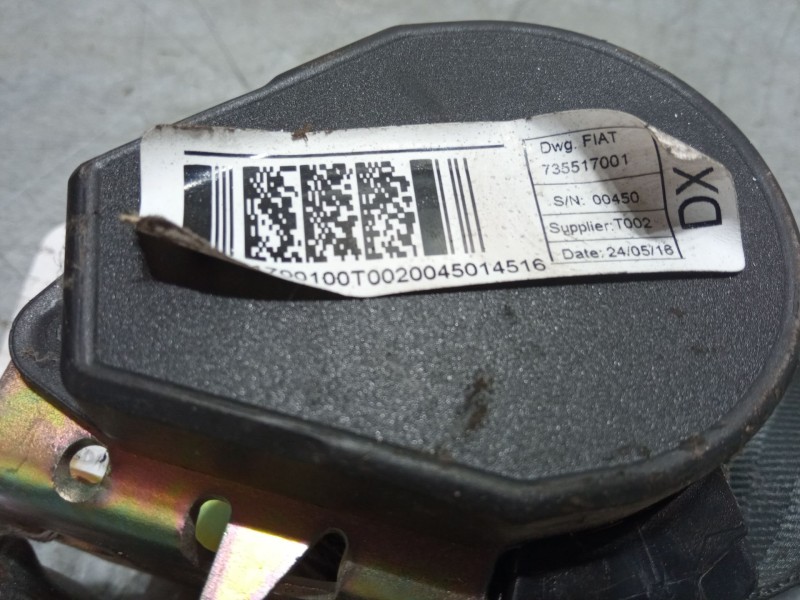 Recambio de cinturon seguridad trasero derecho para fiat doblo furgoneta/monovolumen (223_) 1.3 jtd 16v multijet referencia OEM 