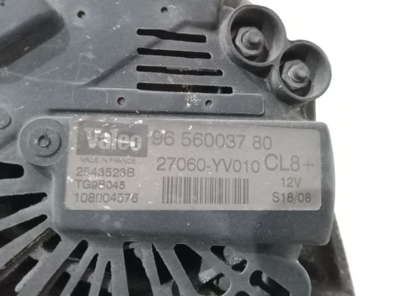 Recambio de alternador para peugeot 107 (pm_, pn_) 1.4 hdi referencia OEM IAM 9656003780 27060-YV010 CL8+  Recambio de alternador para peugeot 107 (pm_, pn_) 1.4 hdi referencia OEM IAM 9656003780 27060-YV010 CL8+