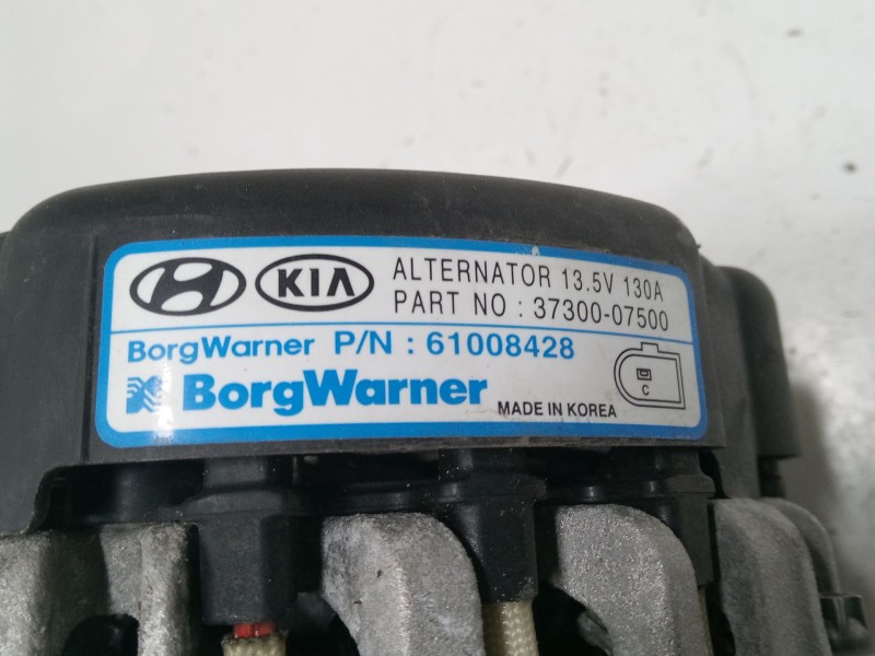 Recambio de alternador para kia picanto iii (ja) 1.0 referencia OEM IAM 37300-07500  