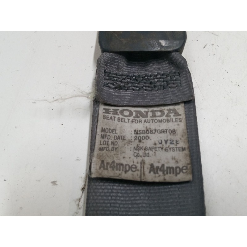 Recambio de cinturon seguridad delantero derecho 3p para honda hr-v (gh_) 1.6 16v 4wd (gh2, gh4) referencia OEM IAM NSB087GRT08 