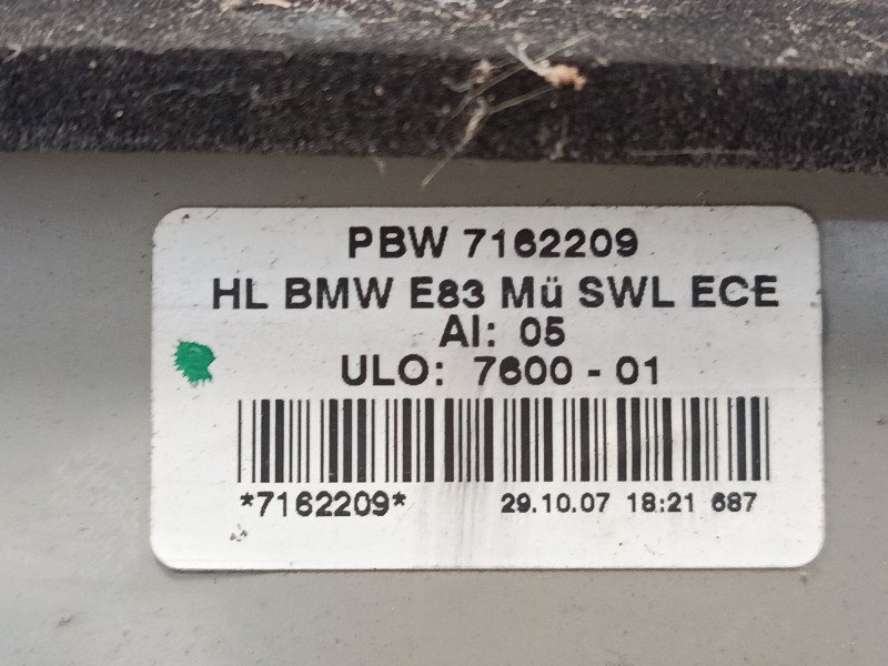 Recambio de piloto trasero izquierdo para bmw x3 (e83) 2.0 sd referencia OEM IAM PBW7162209  