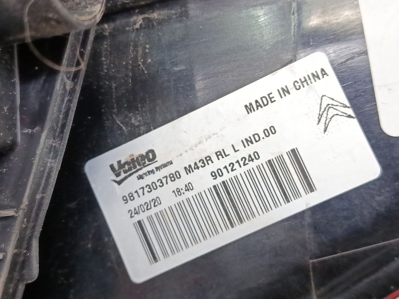 Recambio de piloto trasero izquierdo para citroën c-elysee (dd_) 1.2 vti 82 referencia OEM IAM 9817303780  