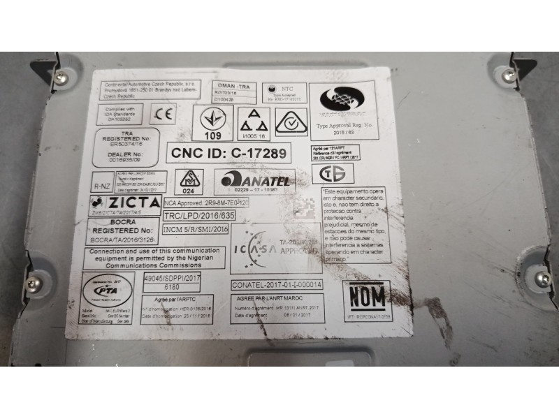 Recambio de pantalla multifuncion para citroën c-elysee (dd_) 1.2 vti 82 referencia OEM IAM 9821908880  