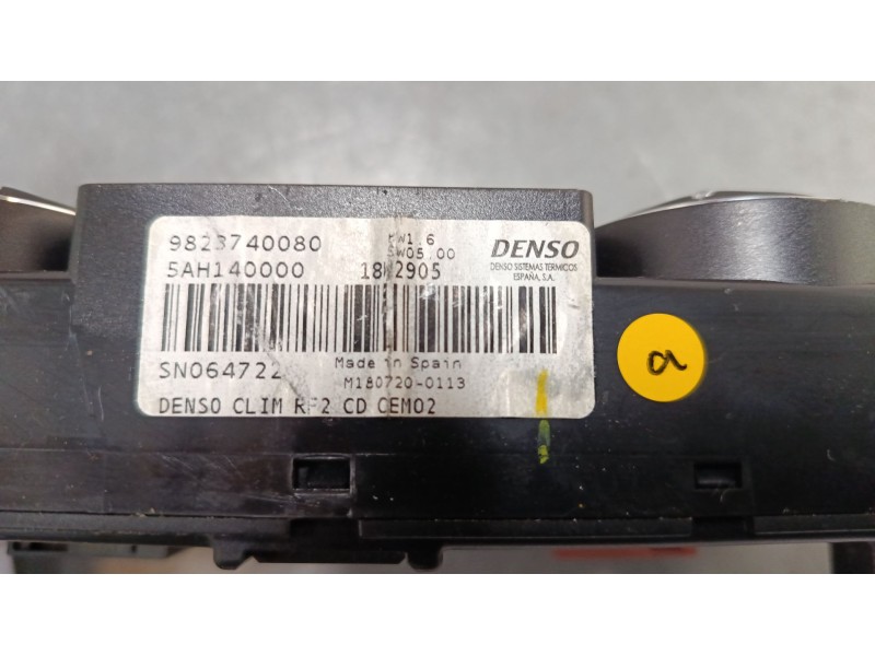 Recambio de mando climatizador para citroën c-elysee (dd_) 1.2 vti 82 referencia OEM IAM 9823740080  