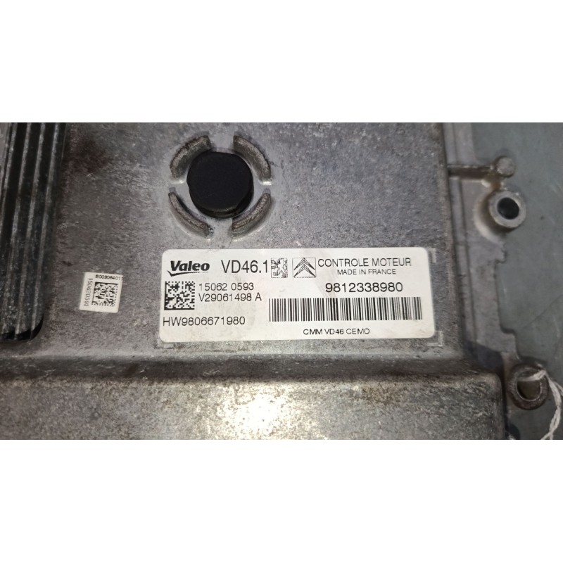 Recambio de centralita motor uce para peugeot 2008 i (cu_) 1.2 thp 110 / puretech 110 referencia OEM IAM 9812338980 9806671980 V