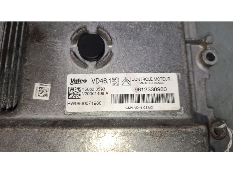 Recambio de centralita motor uce para peugeot 2008 i (cu_) 1.2 thp 110 / puretech 110 referencia OEM IAM 9812338980 9806671980 V