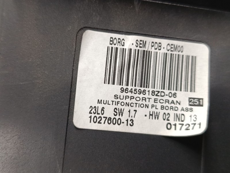 Recambio de pantalla multifuncion para citroën c6 (td_) 2.7 hdi referencia OEM IAM 96459618ZD06 102760013 