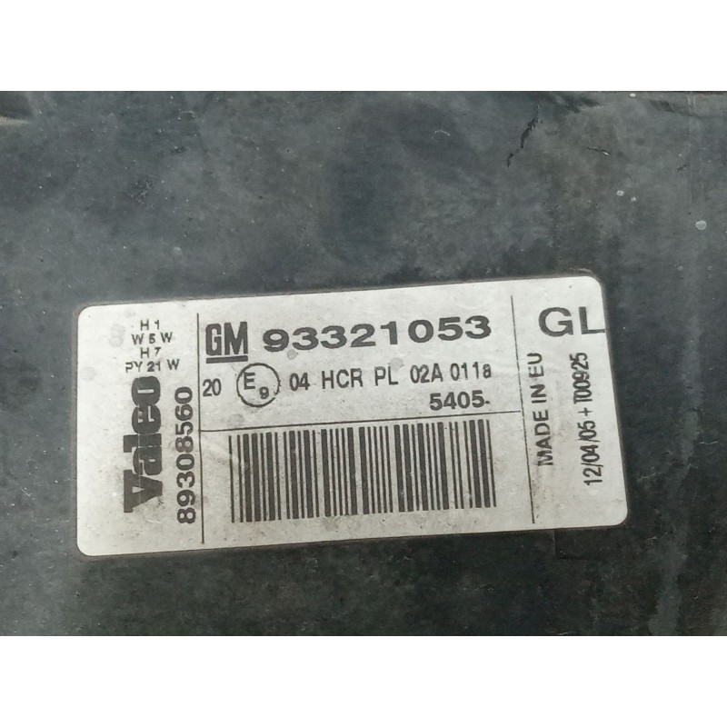 Recambio de faro derecho para opel meriva a monospace (x03) 1.3 cdti (e75) referencia OEM IAM 93321053 89308560 