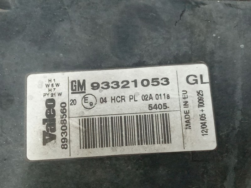 Recambio de faro derecho para opel meriva a monospace (x03) 1.3 cdti (e75) referencia OEM IAM 93321053 89308560 