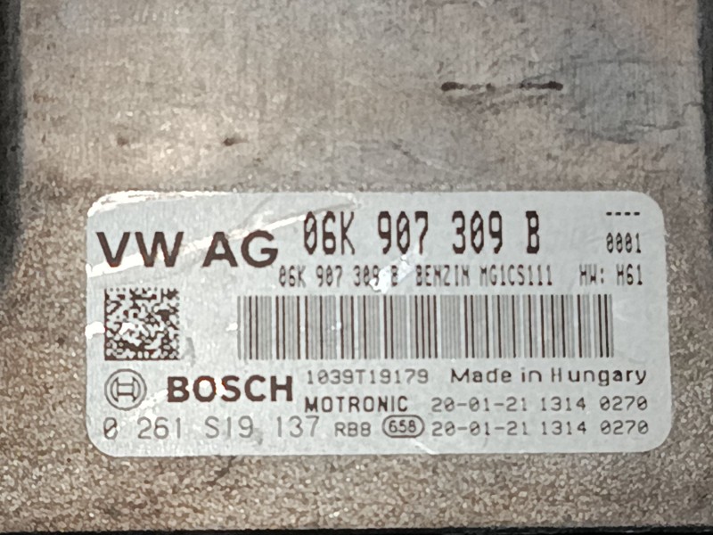 Recambio de centralita motor uce para volkswagen tiguan (ad1, ax1) 2.0 tdi referencia OEM IAM 06K907309B 0261S19137 