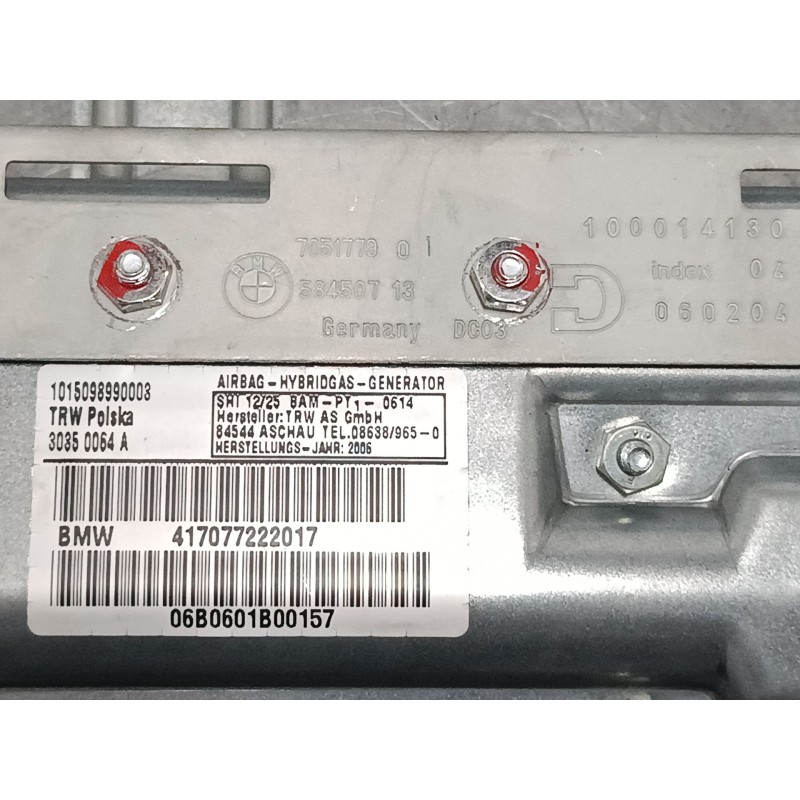 Recambio de airbag de puerta trasera derecha para bmw 7 (e65, e66, e67) 730 i, li referencia OEM IAM 417077222017  