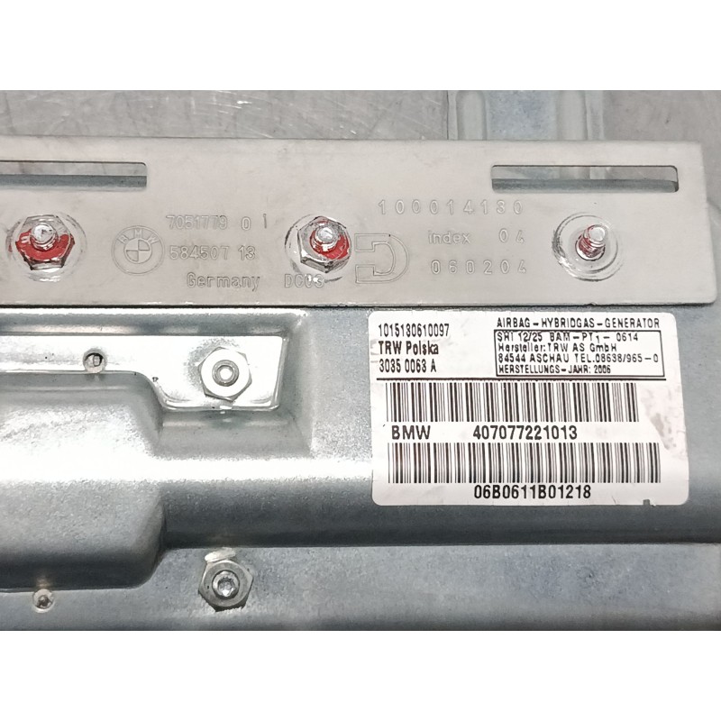 Recambio de airbag de puerta trasero izquierdo para bmw 7 (e65, e66, e67) 730 i, li referencia OEM IAM 407077221013  