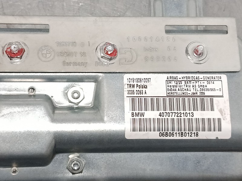 Recambio de airbag de puerta trasero izquierdo para bmw 7 (e65, e66, e67) 730 i, li referencia OEM IAM 407077221013  