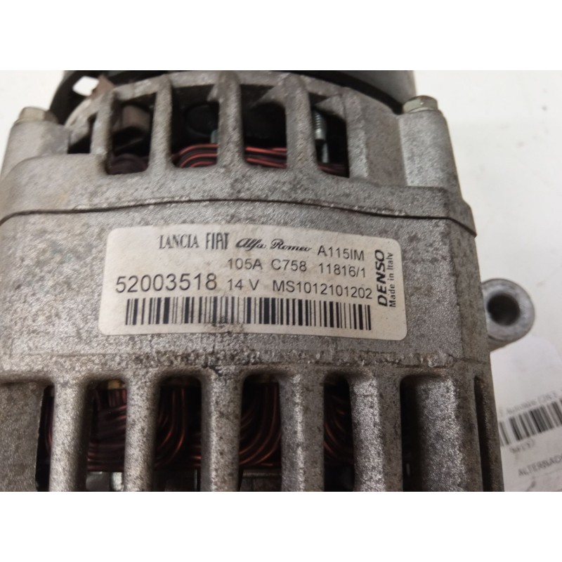 Recambio de alternador para fiat doblo autobús (263_) 1.3 d multijet (263axc1a) referencia OEM IAM 52003518 MS1012101202 