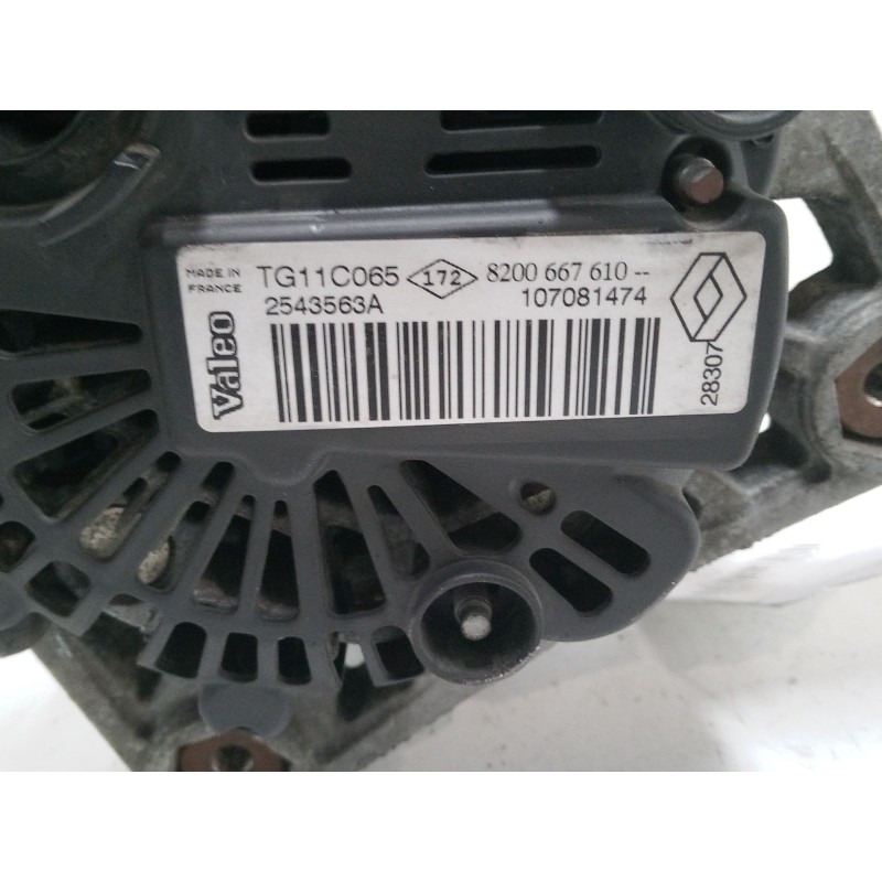 Recambio de alternador para renault grand scénic ii (jm0/1_) 1.9 dci (jm14) referencia OEM IAM 8200667610 TG11C065 